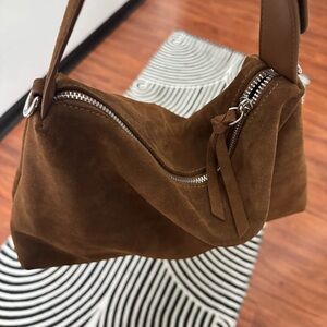 Camel Premium Suede Handbag